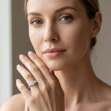 White gold Three-Stone Round Diamond Solitaire Ring with Channel Set Band and Four-Prong Setting_29