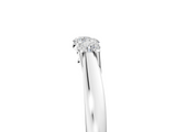 White gold Three-Stone Round Diamond Tension Set Solitaire Band with Prong Setting_17