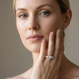 Platinum Three-Stone 6.14 Carat D VVS1 Round Diamond Trellis Engagement Ring with Channel-Set Band
