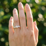 White gold Three-Stone Round Diamond Twist Band with Channel Setting_27