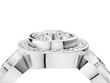 White gold Three-Stone Round Halo Pavé Diamond Ring_15