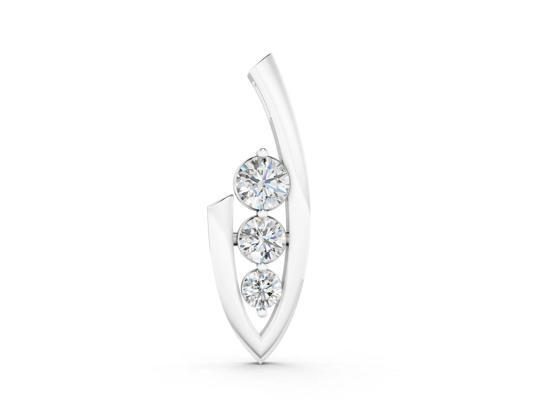 White gold Three-Stone Round Prong-Set Pendant_6