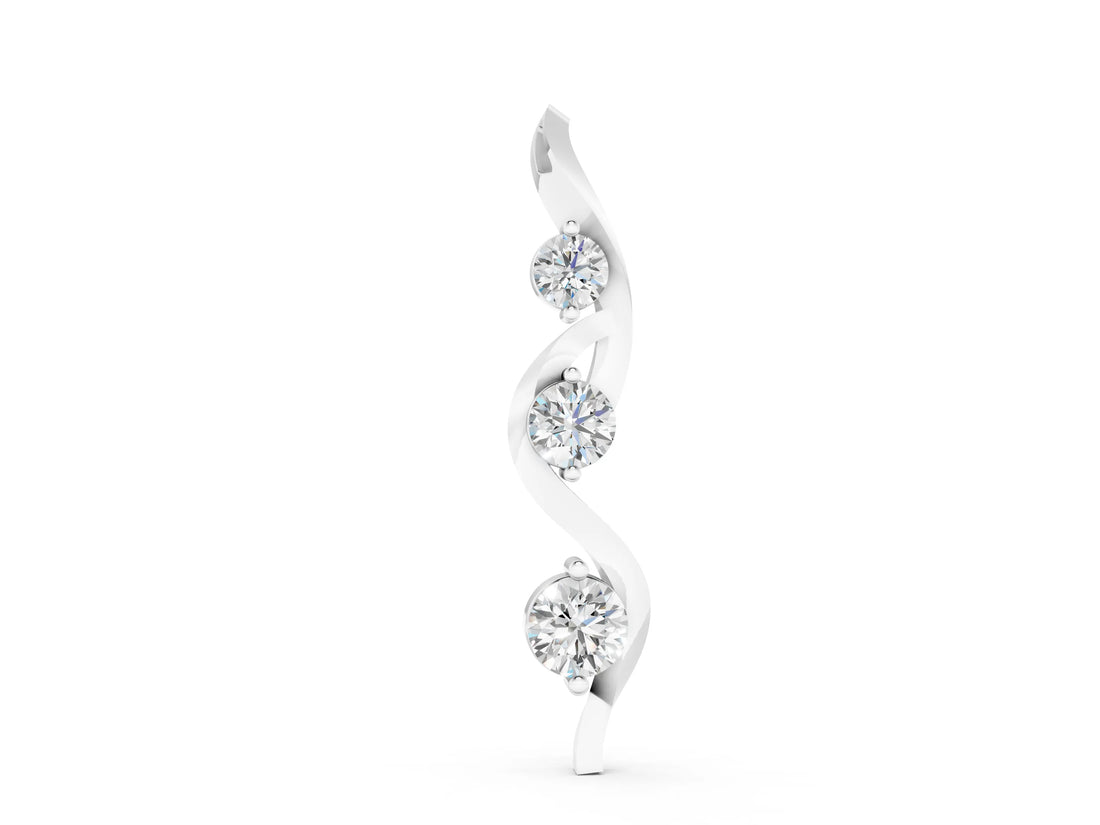 White gold Three-Stone Round Prong-Set Swirl Pendant_13