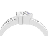 White gold Three-Stone Round Tanzanite Leaf Bypass Ring with Bezel Setting_10