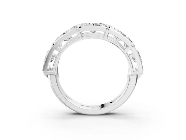 Platinum Triangle Diamond Geometric Mens Band