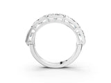 Silver Triangle Diamond Geometric Mens Band