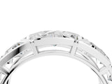 Silver Triangle Diamond Geometric Mens Band