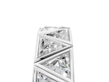 Silver Triangle Diamond Geometric Mens Band
