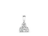 White gold Triangular Cluster Round Diamond Prong Pendant_14