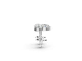 White gold Triangular Cluster Round Diamond Stud Earrings with Prong Setting_19