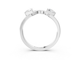 White gold Trillion Cut Open Band with Bezel Set Diamonds_49