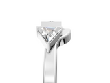 White gold Trillion Cut Open Band with Bezel Set Diamonds_51