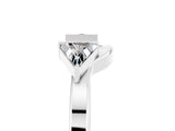 White gold Trillion Moissanite Open Band Ring with Bezel Setting_11