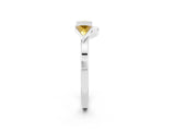 White gold Trillion Yellow Sapphire Open Band Ring with Bezel Setting_20