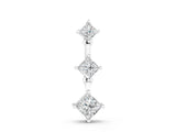 White gold Triple Princess Cut Drop Pendant with Four-Prong Setting_6
