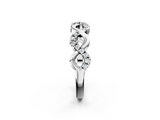 White gold Twist Infinity Diamond Band with Round Stones and Pavé Setting_54