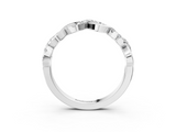 White gold Twist Infinity Diamond Band with Round Stones and Pavé Setting_55