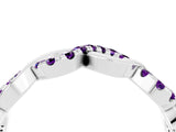 White gold Twist Infinity Round Amethyst Band with Pavé Setting_10