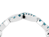 White gold Twist Infinity Round Blue Topaz Band with Pavé Setting_10
