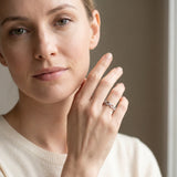 White gold Twist Infinity Round Diamond Band with Pavé Setting_71