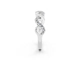 White gold Twist Infinity Round Moissanite Band with Pavé Setting_8