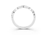 White gold Twist Infinity Round Moissanite Band with Pavé Setting_9
