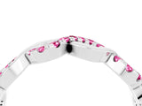 White gold Twist Infinity Round Pink Sapphire Band with Pavé Setting_10