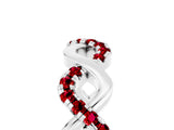 White gold Twist Infinity Round Ruby Band with Pavé Setting_11