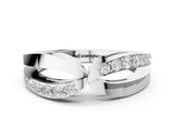 White gold Twist Pave Round Diamond Infinity Band with Channel Setting_12