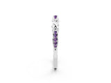 White gold Twisted Amethyst Marquise Pavé Band with Shared Prong Setting_8
