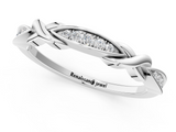 White gold Twisted Diamond Marquise Pavé Band with Shared Prong Setting_127