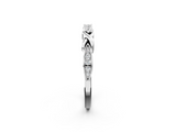 White gold Twisted Diamond Marquise Pavé Band with Shared Prong Setting_128