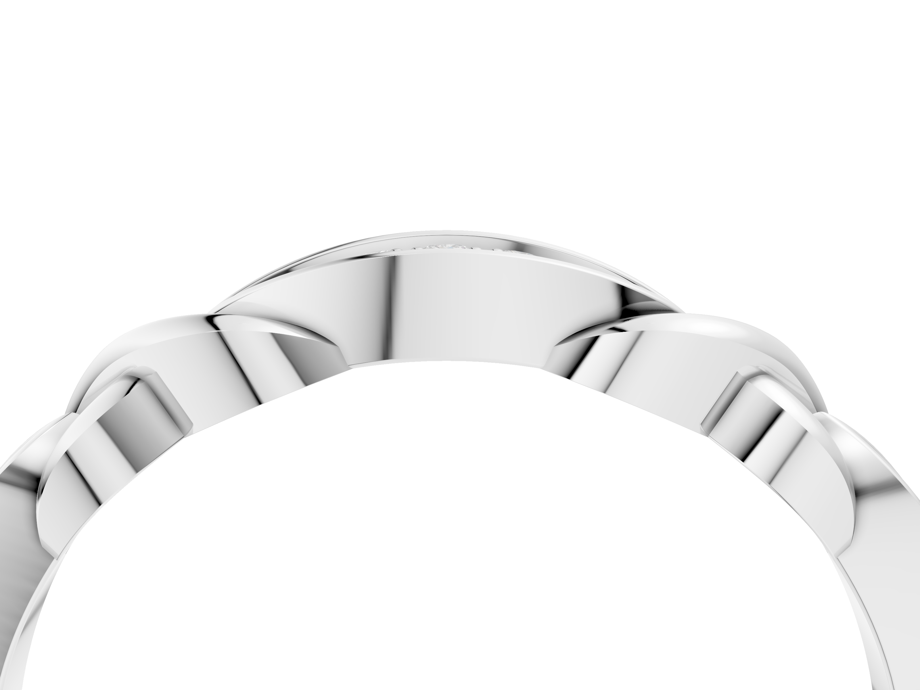 White gold Twisted Diamond Marquise Pavé Band with Shared Prong Setting_128