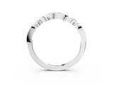 White gold Twisted Diamond Marquise Pavé Band with Shared Prong Setting_129