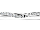 White gold Twisted Diamond Round-Cut Cable Chain Bracelet with Bezel Setting_1