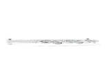 White gold Twisted Diamond Round-Cut Cable Chain Bracelet with Bezel Setting_6