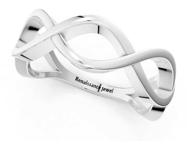 Platinum Twisted Infinity Plain Band