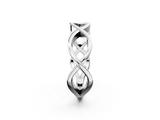 White gold Twisted Infinity Band with No Stone_14