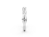 White gold Twisted Infinity Band with Round Stone Setting and Classic Prong_30