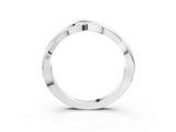 White gold Twisted Infinity Band with Round Stone Setting and Classic Prong_31