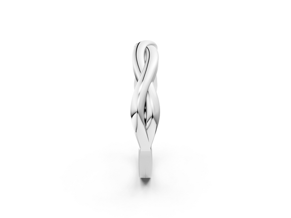 Silver Infinity Twisted Plain Band