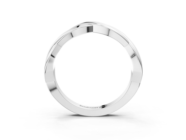 Silver Infinity Twisted Plain Band