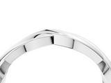 White gold Twisted Infinity Band with Round Stone Setting and Classic Prong_33