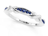 White gold Twisted Marquise Blue Sapphire Pavé Band with Shared Prong Setting_31