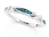 White gold Twisted Marquise Blue Topaz Pavé Band with Shared Prong Setting_30