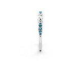 White gold Twisted Marquise Blue Topaz Pavé Band with Shared Prong Setting_31