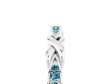White gold Twisted Marquise Blue Topaz Pavé Band with Shared Prong Setting_34