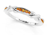 White gold Twisted Marquise Citrine Pavé Band with Shared Prong Setting_31