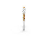 White gold Twisted Marquise Citrine Pavé Band with Shared Prong Setting_32