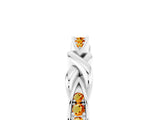 White gold Twisted Marquise Citrine Pavé Band with Shared Prong Setting_35